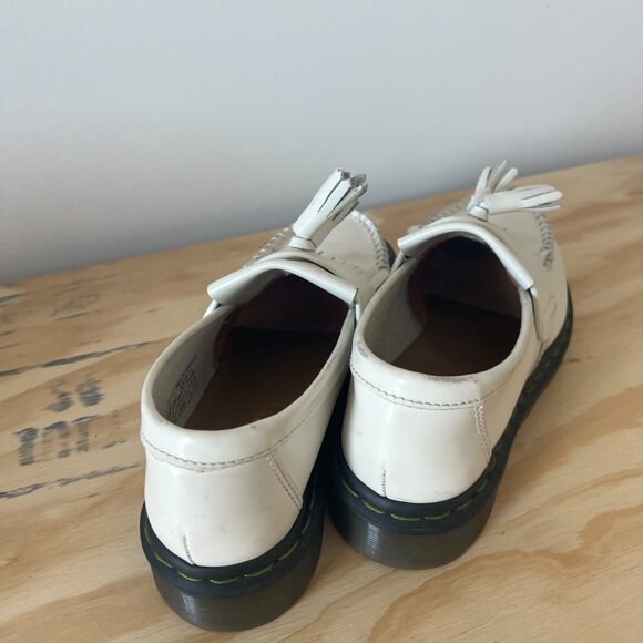 DR MARTEN ADRIAN TASSEL LOAFER WHITE LEATHER US 8 / UK 6 - Picture 2 of 3